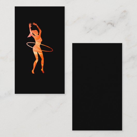 Hula Hoop Artist Women Girls Hooping Visitekaartje (Voorkant / Achterkant)