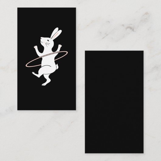Hula Hoop Bunny Hooping Girls Hoop Dance Visitekaartje (Voorkant / Achterkant)