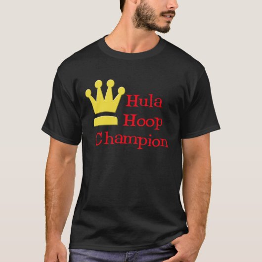 Hula Hoop Champion dark t shirt (Voorkant)