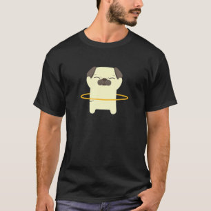 Hula Hoop Dog Pug Hula Hooping T-shirt
