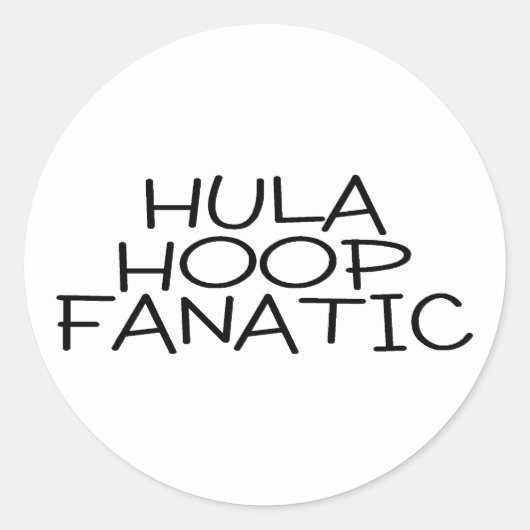 Hula Hoop Fanatic Ronde Sticker (Voorkant)