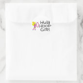 Hula Hoop Girl 2 Ronde Sticker (Tas)