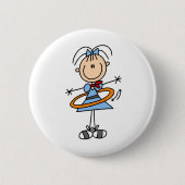 Hula Hoop Girl Button (Voorkant)
