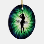 Hula Hoop Girl; Cool Keramisch Ornament (Rechts)