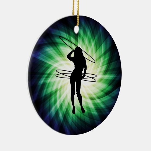 Hula Hoop Girl; Cool Keramisch Ornament (Rechts)