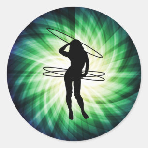Hula Hoop Girl; Cool Ronde Sticker