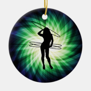 Hula Hoop Girl Koel Keramisch Ornament