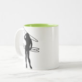 Hula Hoop Girl Koel Tweekleurige Koffiemok (Voorkant links)