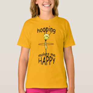 Hula Hoop Hooping Happy Funny T-shirt