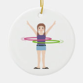 Hula Hoop Keramisch Ornament (Voorkant)