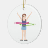 Hula Hoop Keramisch Ornament (Links)