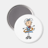Hula Hoop Meisje Magneet (Voorkant / Achterkant)