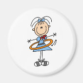 Hula Hoop Meisje Magneet (Voorkant)