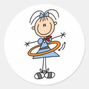 Hula Hoop Meisje Sticker