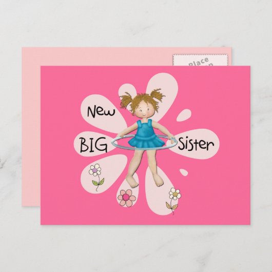 Hula Hoop New Big Sister Briefkaart (Voorkant / Achterkant)