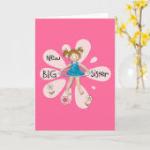 Hula Hoop New Big Sister Kaart (Gele Bloem)