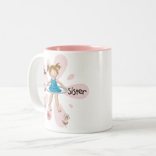 Hula Hoop New Big Sister Tweekleurige Koffiemok (Voorkant links)
