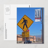 Hula Hoop Pedestrian Sign. Albuquerque New Mexico Briefkaart (Voorkant / Achterkant)