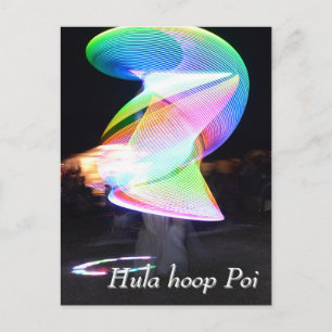 Hula hoop Poi-twirler Briefkaart