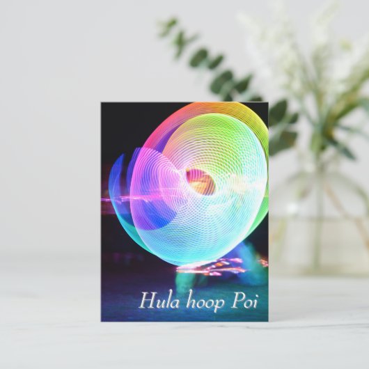 Hula hoop Poi twirler Briefkaart (Staand voorkant)