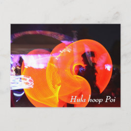 Hula hoop Poi twirler Briefkaart