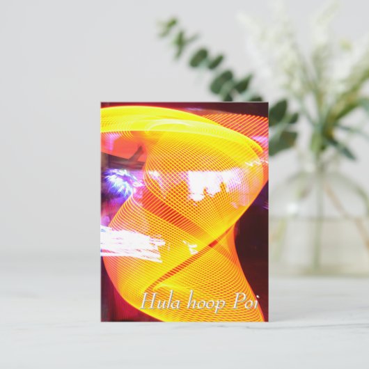 Hula hoop Poi twirler Briefkaart (Staand voorkant)