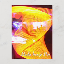 Hula hoop Poi twirler Briefkaart