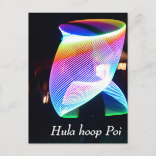 Hula hoop Poi twirler Briefkaart