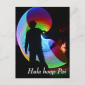 Hula hoop Poi twirler Briefkaart (Voorkant)