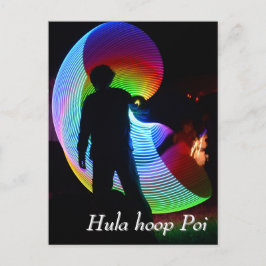 Hula hoop Poi twirler Briefkaart