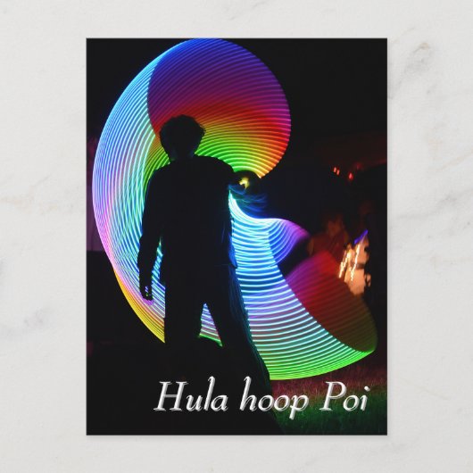 Hula hoop Poi twirler Briefkaart (Voorkant)