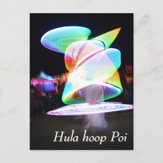Hula hoop Poi twirler Briefkaart (Voorkant)