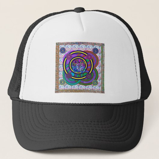 Hula Hoop Round Colorful Circles Trucker Pet (Voorkant)