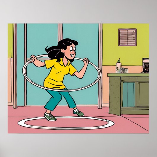 Hula Hoop - Speelgoed van Kind Poster (Voorkant)