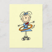 Hula Hoop Stick Figuur T-shirts en cadeautjes Briefkaart (Voorkant)