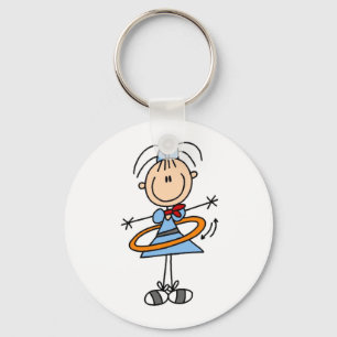 Hula Hoop Stick Figuur T-shirts en cadeautjes Sleutelhanger