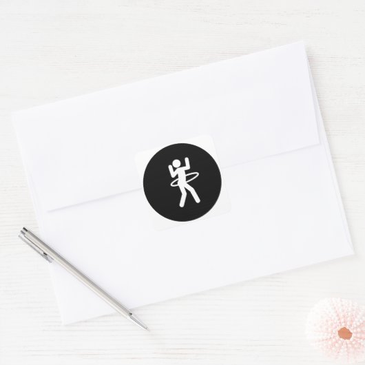 Hula Hoop Vierkante Sticker (Envelop)