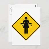 Hula Hoop Zone Highway Sign Briefkaart (Voorkant / Achterkant)