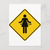 Hula Hoop Zone Highway Sign Briefkaart (Voorkant)