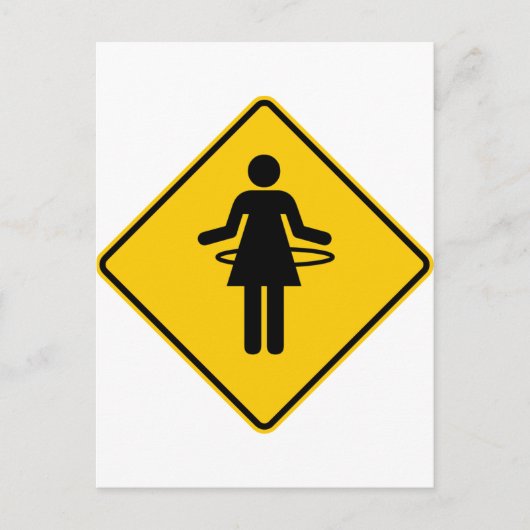 Hula Hoop Zone Highway Sign Briefkaart (Voorkant)