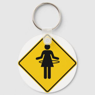 Hula Hoop Zone Highway Sign Sleutelhanger