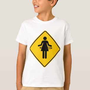 Hula Hoop Zone Highway Sign T-shirt