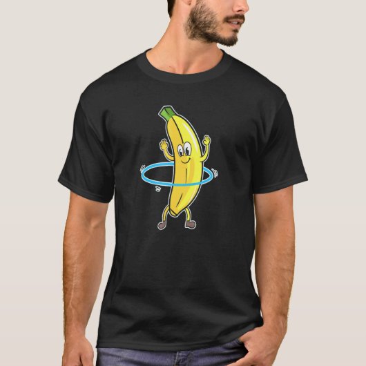 Hula Hooper Workout Hula Hooping Dancing Banana T-shirt (Voorkant)