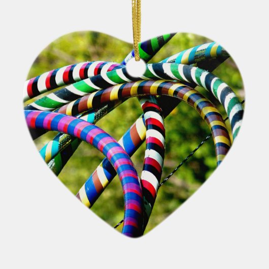 Hula Hooping in Style Keramisch Ornament (Voorkant)