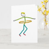 Hula Hooping Kaart (Gele Bloem)