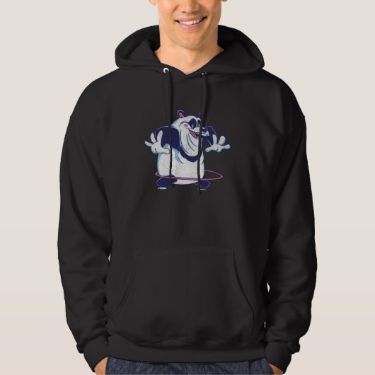 Hula Hooping Panda Bear Sarcastic Cute Panda Hoodie (Voorkant)
