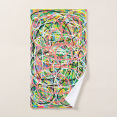 Hula hoops gemengd patroon ontwerp multi gekleurd bad handdoek (Handdoek)