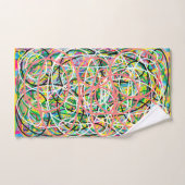 Hula hoops gemengd patroon ontwerp multi gekleurd bad handdoek (Handdoek)