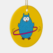 Hula Hoot Owl Keramisch Ornament (Rechts)