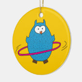Hula Hoot Owl Keramisch Ornament (Links)